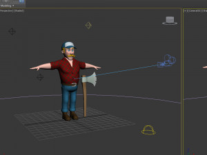 lumberjack cartoon Modelo 3D