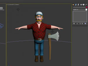 나무꾼 만화 3D 모델