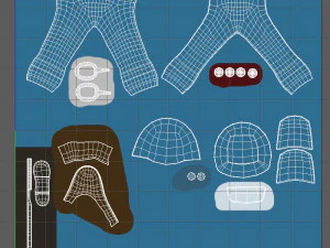 나무꾼 만화 3D 모델