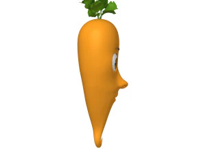 carrot cartoon 3D Model