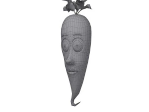 carrot cartoon 3D Model