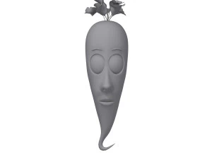 carrot cartoon 3D Model