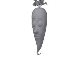 carrot cartoon 3D Модель