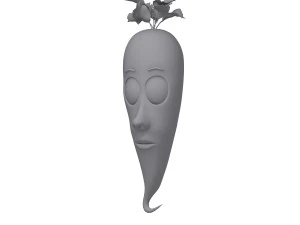 carrot cartoon 3D Model