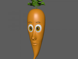 carrot cartoon 3D Модель