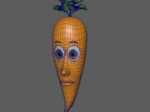 carrot cartoon 3D Model