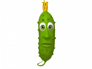 pickle cucumber cartoon 3D Model