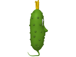 pickle cucumber cartoon Modello 3D