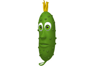 pickle cucumber cartoon Modello 3D