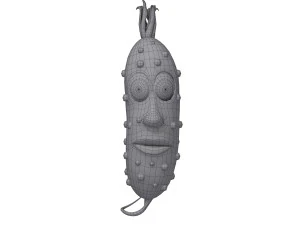 pickle cucumber cartoon 3D Model