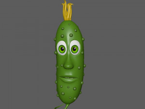 pickle cucumber cartoon Modello 3D