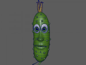 pickle cucumber cartoon Modello 3D