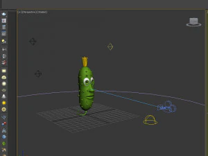 pickle cucumber cartoon 3D Model