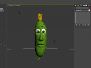 pickle cucumber cartoon Modello 3D