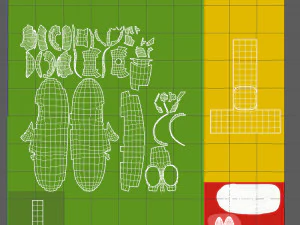 pickle cucumber cartoon 3D Model