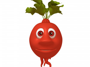 radish cartoon 3D Модель