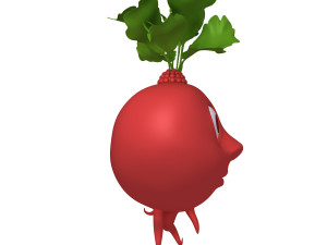 radish cartoon 3D Модель