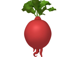 radish cartoon 3D Модель