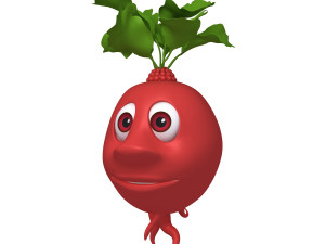 radish cartoon 3D Модель