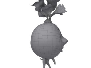 radish cartoon 3D Модель