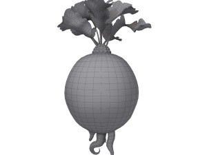 radish cartoon 3D Модель