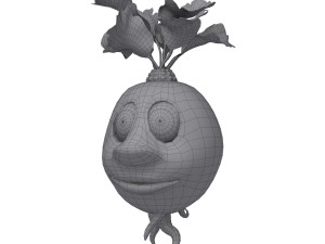 radish cartoon 3D Модель