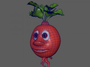 radish cartoon 3D Модель