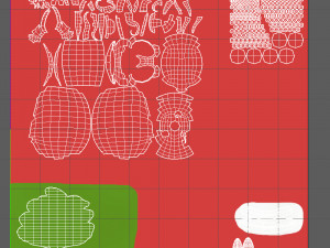 radish cartoon 3D Модель