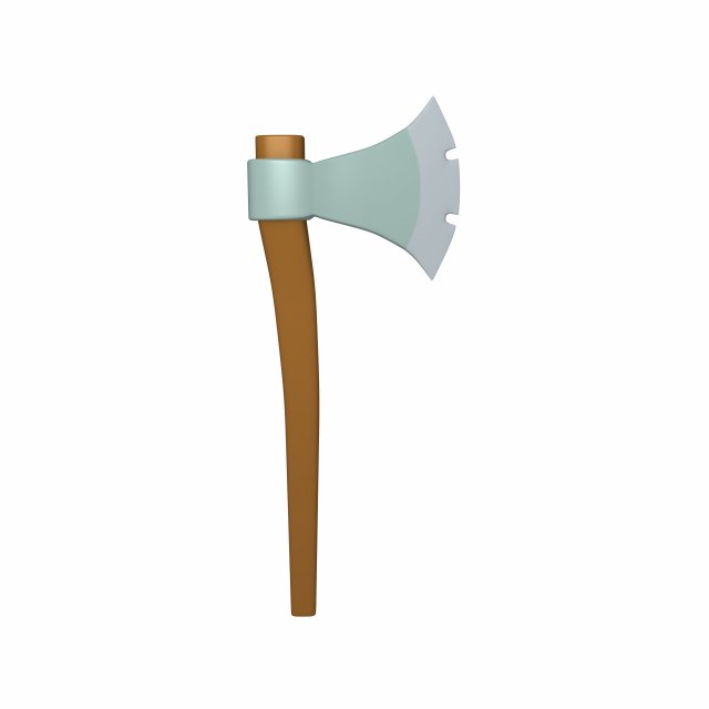 axe cartoon 3D Модель .c4d .max .obj .3ds .fbx .stl .blend 