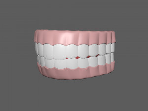human mouth 02 teeth cartoon 3Dモデル