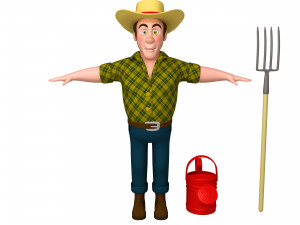 farmer 03 cartoon 3Dモデル