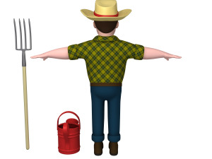 farmer 03 cartoon 3Dモデル