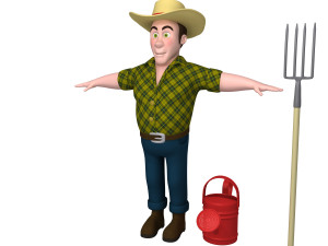 farmer 03 cartoon 3Dモデル