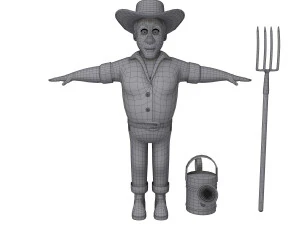 farmer 03 cartoon 3D Model