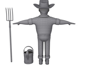 farmer 03 cartoon 3Dモデル