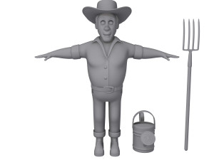 farmer 03 cartoon 3Dモデル