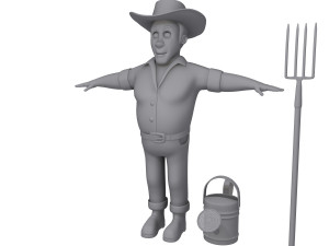 farmer 03 cartoon 3Dモデル