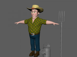 farmer 03 cartoon 3Dモデル