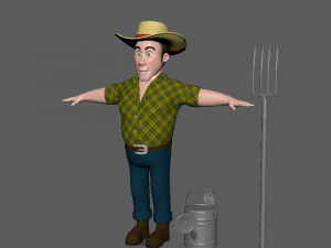 farmer 03 cartoon 3D Model