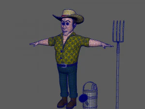 farmer 03 cartoon 3D Model