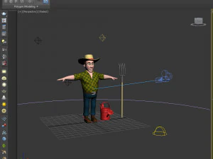 farmer 03 cartoon 3D Model