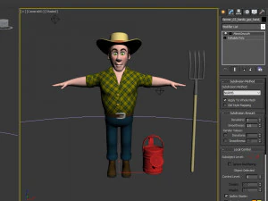 farmer 03 cartoon 3D Model