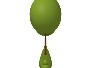 trees cartoon set 01 3D मॉडल
