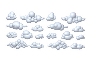 clouds cartoon 04 3D मॉडल