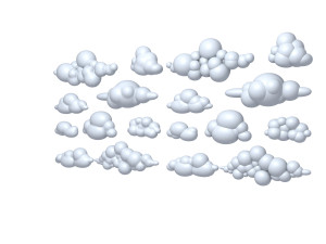 clouds cartoon 04 3D मॉडल
