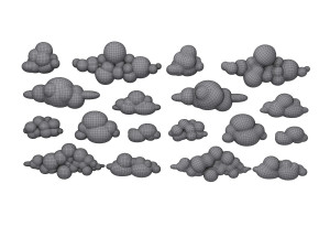 clouds cartoon 04 3D मॉडल