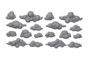 clouds cartoon 04 3D मॉडल