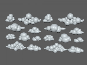 clouds cartoon 04 3D मॉडल