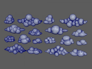 clouds cartoon 04 3D मॉडल
