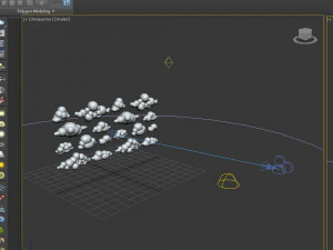 clouds cartoon 04 3D Model